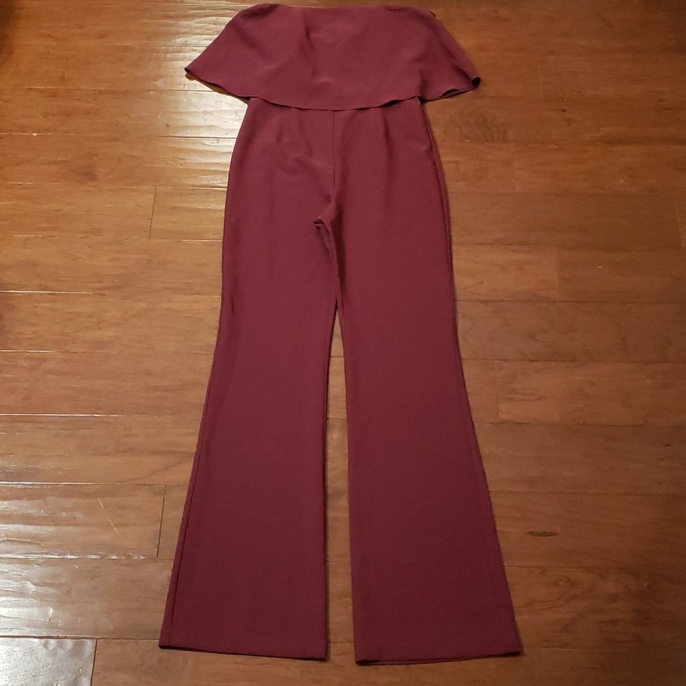 Socialite Womens Cranberry Popover Jumpsuit Size Medium NWT